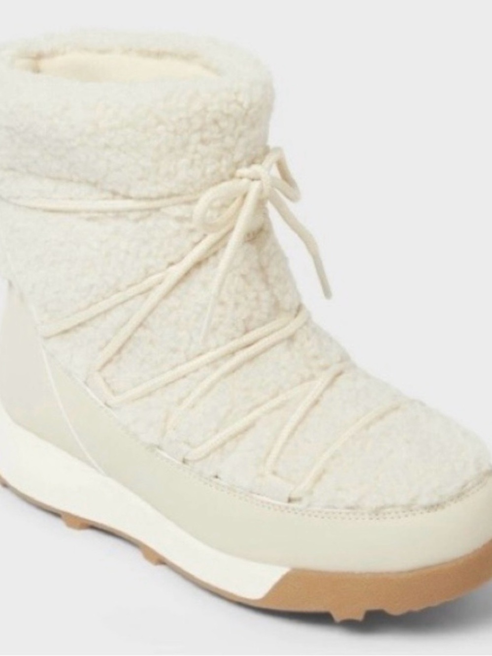 Women’s Cara Boots with Memory Foam Insole - All in Motion™ Cream Size 10 
New